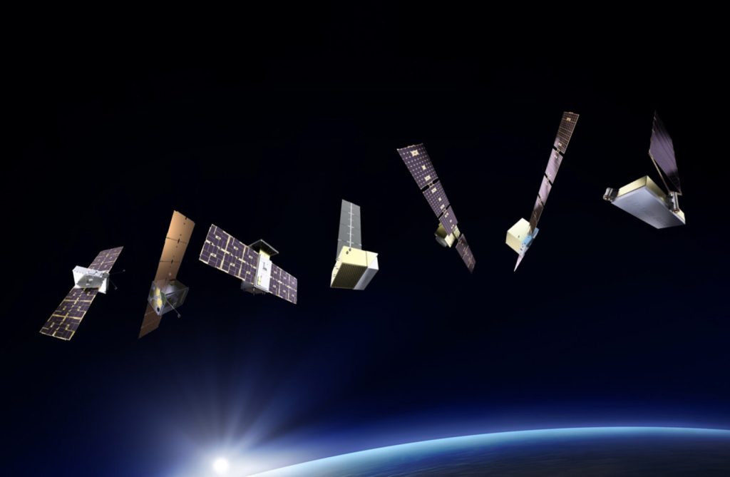 Platforms satellite in space