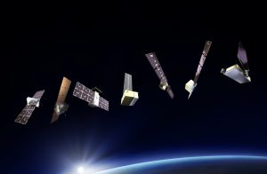 Platforms satellite in space