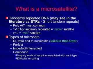 What are Microsatellites